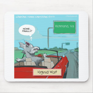 Mousepad Um Lobo da Virgínia Divertido
