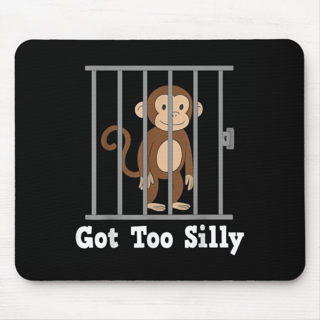 Mousepad Um Macaco Engraçado Tem Homens Humores Bobos Mulhe (Frente)