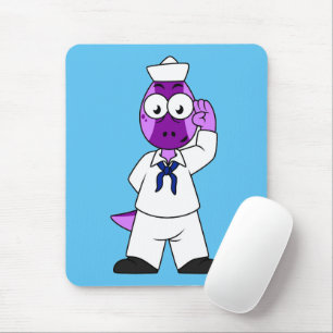 Mousepad Um Marinheiro Marinho De Dinossauro Paquicéfalossa
