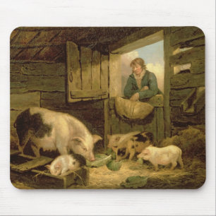 Mousepad Um menino que olha em um chiqueiro de porco, 1794