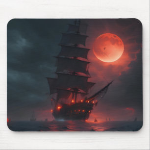 Mousepad Um Navio Assustador Pirata Navegando Ominosamente