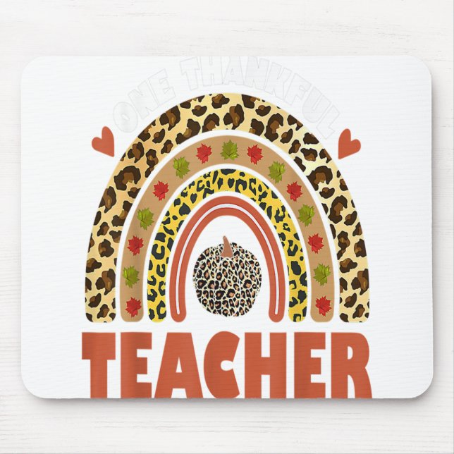Mousepad Um Obrigado agradecido do professor Leopard Rainbo (Frente)