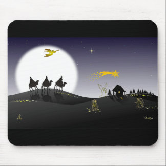 Mousepad Um ósmio Três Reis Magos do papai noel e de Noite