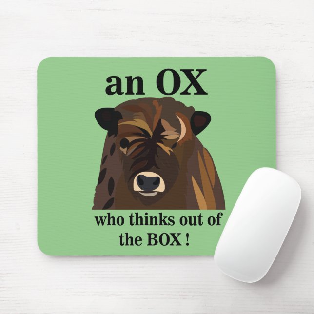 Mousepad Um Ox Que Pensar Fora Da Caixa (Com mouse)