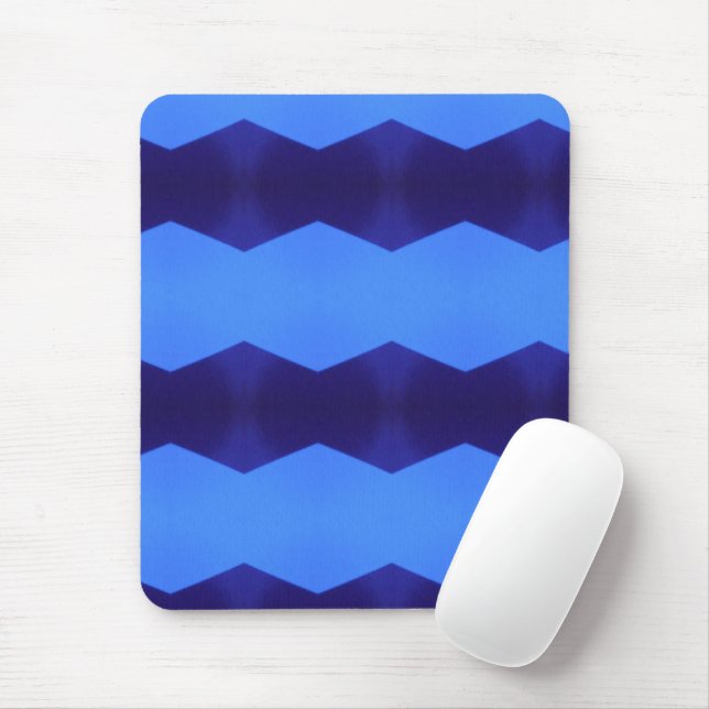 Mousepad Um padrão das linhas azuis escuras e bebê (Com mouse)