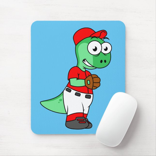 Mousepad Um Paquicéfalossauro Baseball Pitcher. (Com mouse)
