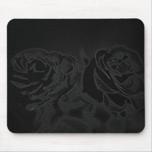 Mousepad Um par de rosas em preto