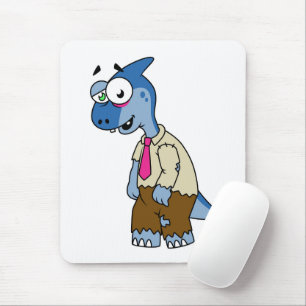 Mousepad Um Parasaurolofo De Cartoon Vestiu Como Zombie.