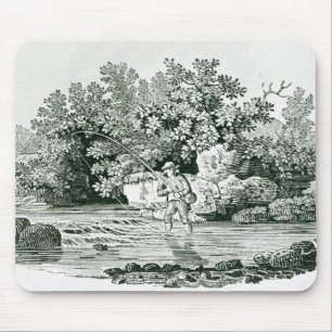 Mousepad Um pescador em uma piscina do rio, 'de Ingleses