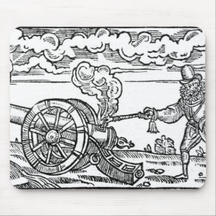 Mousepad Um Pikeman que ilumina um canhão