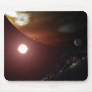 Mousepad Um planeta do gigante de gás que orbita uma