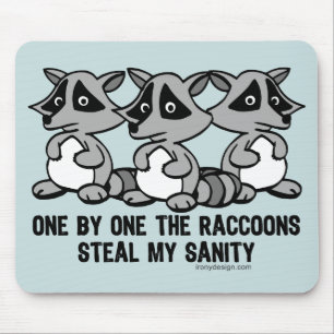 Mousepad Um por um os guaxinins