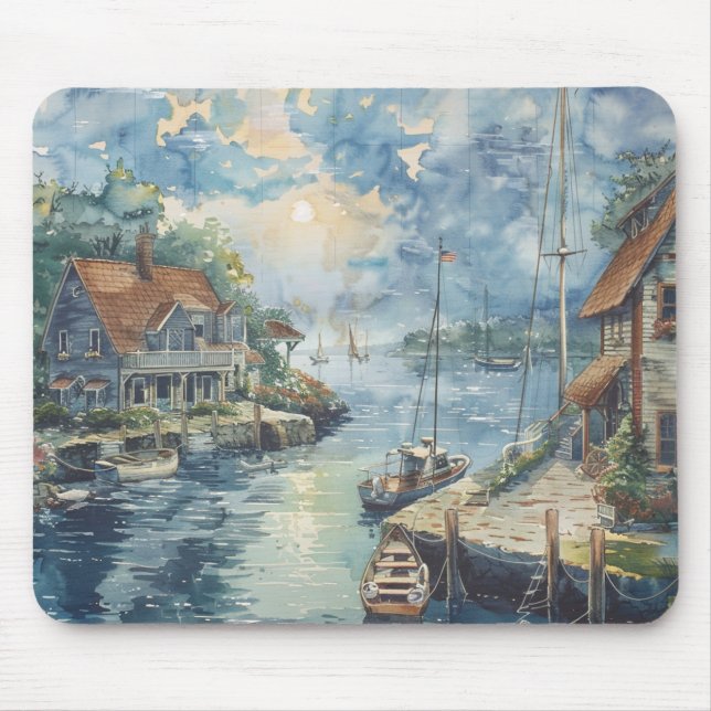Mousepad Um Porto Tranquilo (Frente)