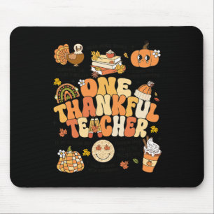 Mousepad Um Professor Agradável Ação de Graças Retro outono