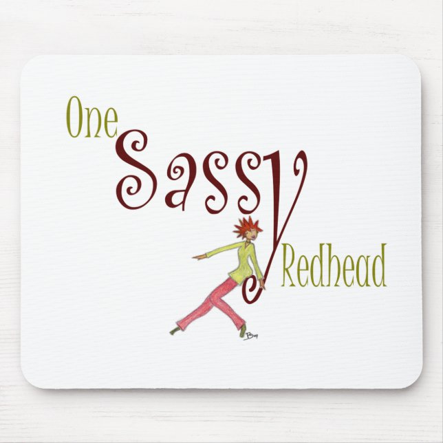Mousepad Um Redhead Sassy (Frente)