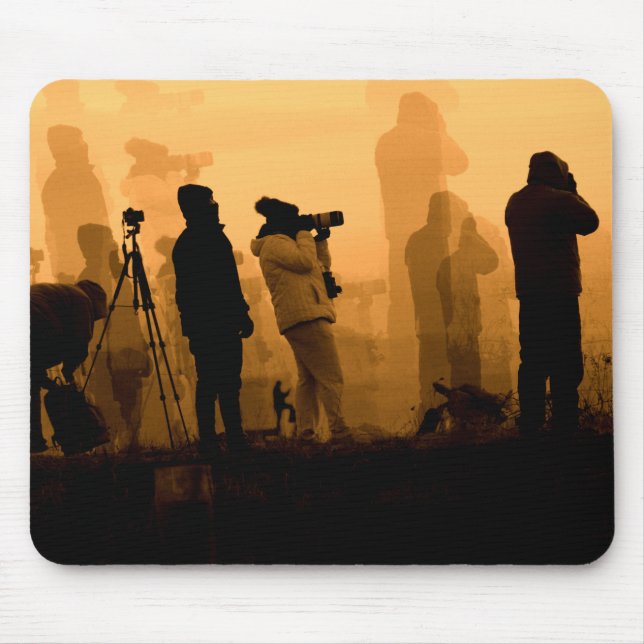 Mousepad Um Sunset Incrível - Fotografando Geese no Sunset (Frente)