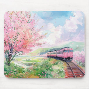 Mousepad Um Trem na Primavera