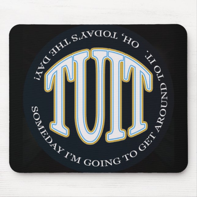 Mousepad Um TUIT redondo (Frente)