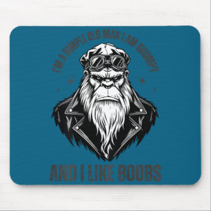 Mousepad Um velho simples e rabugento e gosto (nas costas)