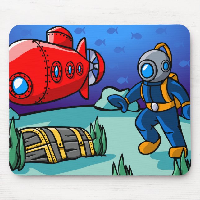 Mousepad Uma aventura subaquática (Frente)