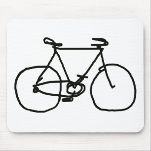 Mousepad uma bicicleta preta estilizado