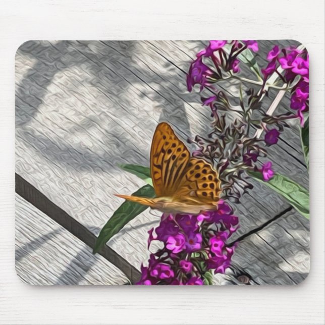 Mousepad Uma borboleta amarela (Frente)