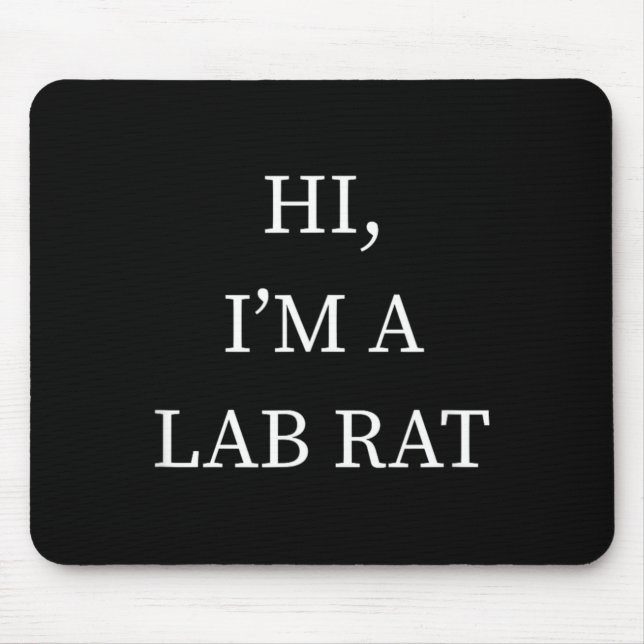 Mousepad uma Camiseta de Halloween de Rato de Laboratório I (Frente)