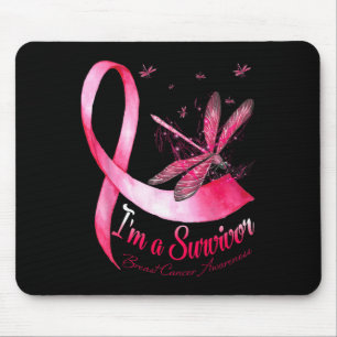 Mousepad Uma Consciência do Cancer de Dragonfly Sobrevivent