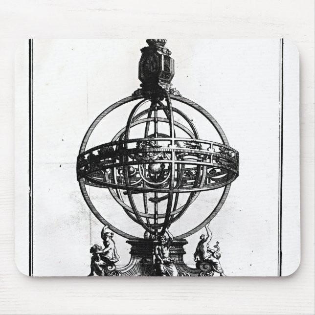 Mousepad Uma esfera Armillary do sistema Copernican (Frente)