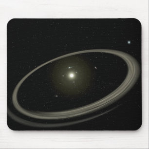 Mousepad Uma estrela nova circundada por planetas sem