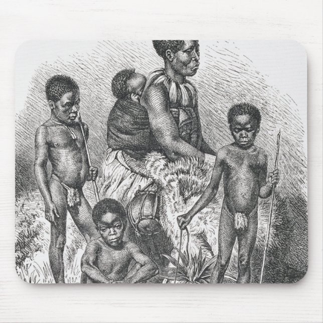 Mousepad Uma família do tribo Zulu da história da (Frente)