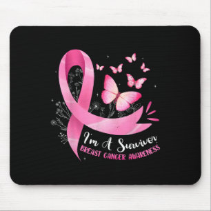 Mousepad Uma Fita Rosa De Consciência Do Cancer De Mama Sob