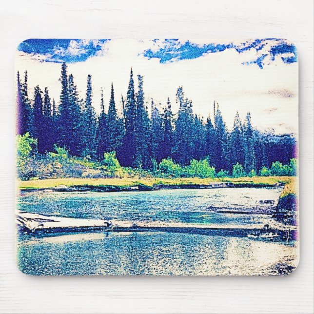 Mousepad Uma Floresta Selvagem Canadense Majestosa. Compre  (Frente)