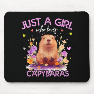 Mousepad Uma garota que ama capivaras para mulheres girlspn