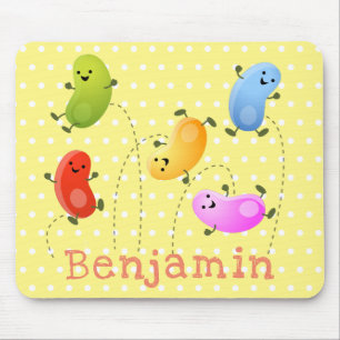 Mousepad Uma ilustração de cartoon de boas-vindas felizes