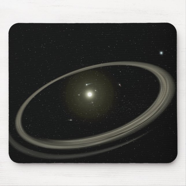 Mousepad Uma jovem estrela circulada por planetas do tamanh (Frente)