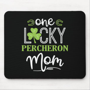 Mousepad Uma Lucky Percheron Horse Mãe Irish Horseback Ridi