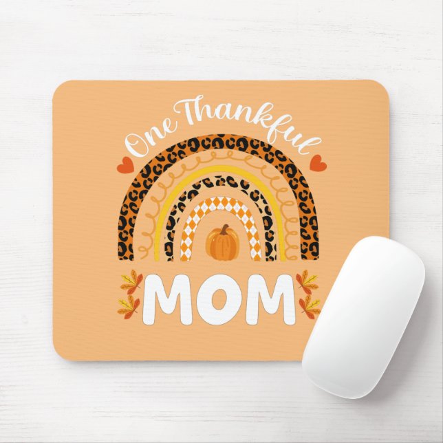 Mousepad Uma Mãe Agradável Ação de Graças Rainbow Fall Leop (Com mouse)