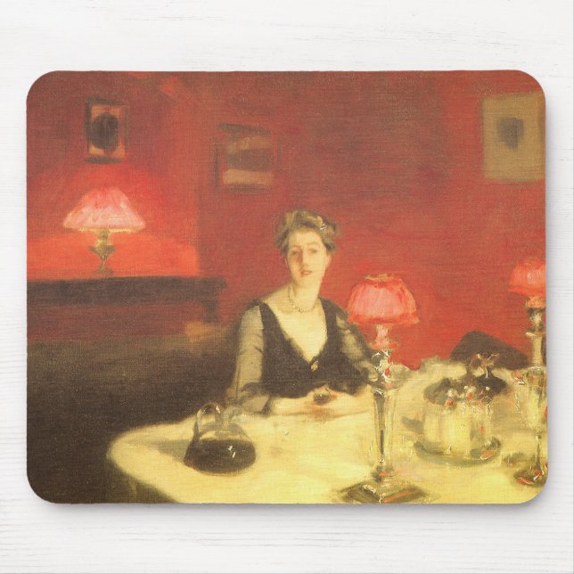 Mousepad Uma Mesa de Jantar à Noite por John Singer Sargent (Frente)