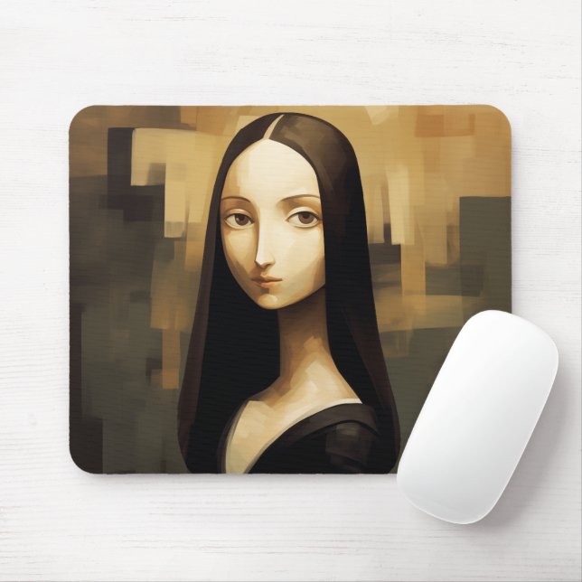 Mousepad Uma Mona Lisa reimaginou, um clássico, mas também  (Com mouse)