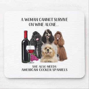 Mousepad Uma Mulher Não Pode Sobreviver Apenas Ao Vinho Ame