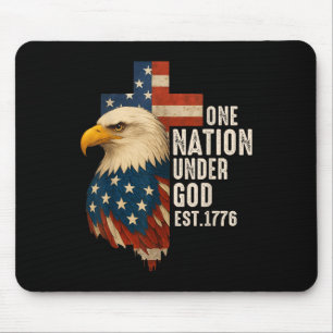 Mousepad Uma Nação Sob Deus Bandeira 4 De Julho Patriótico