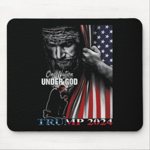Mousepad Uma Nação Sob Deus Trump 2024, Bandeira de Deus Am