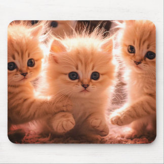 Mousepad Uma Ninhada De Gatinhos Fofos no Laptop Desktop Ta