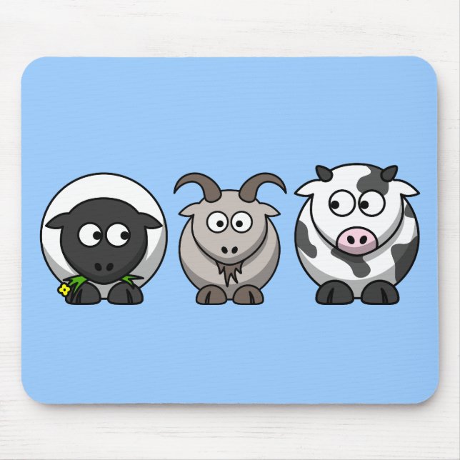 Mousepad Uma Ovelha, uma Cabra e uma Vaca (Frente)
