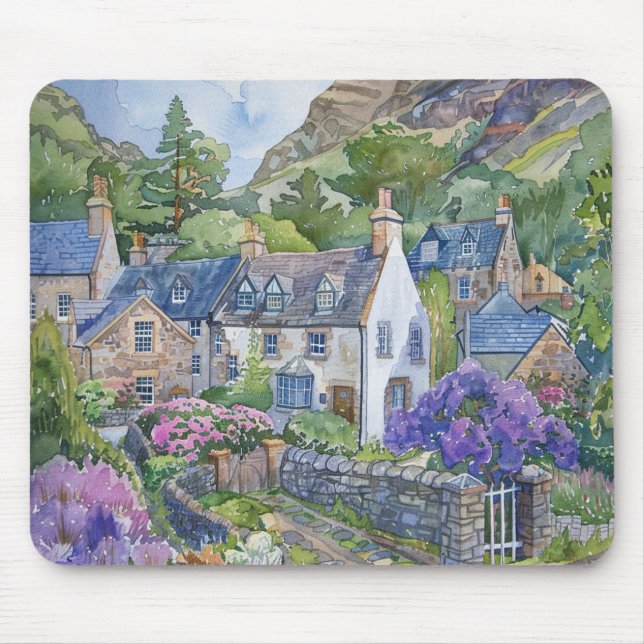 Mousepad Uma Pacífica Aldeia Escocesa (Frente)