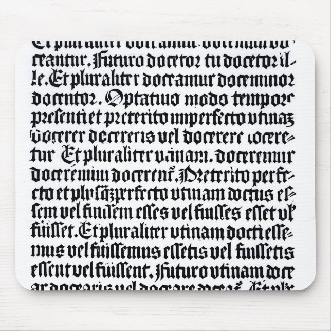 Mousepad Uma página 'do Grammaire Latine (Frente)