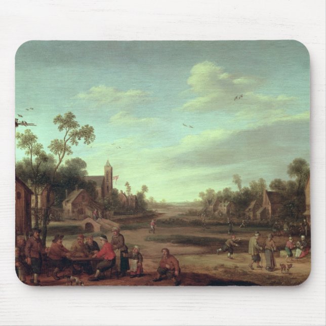 Mousepad Uma paisagem arborizada do rio, 1646 (Frente)