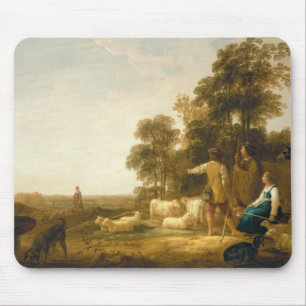 Mousepad Uma paisagem com pastores e Shepherdesses