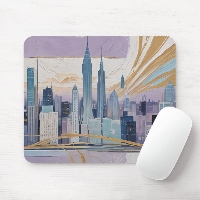Mousepad Uma Paisagem Urbana Lunar (Com mouse)